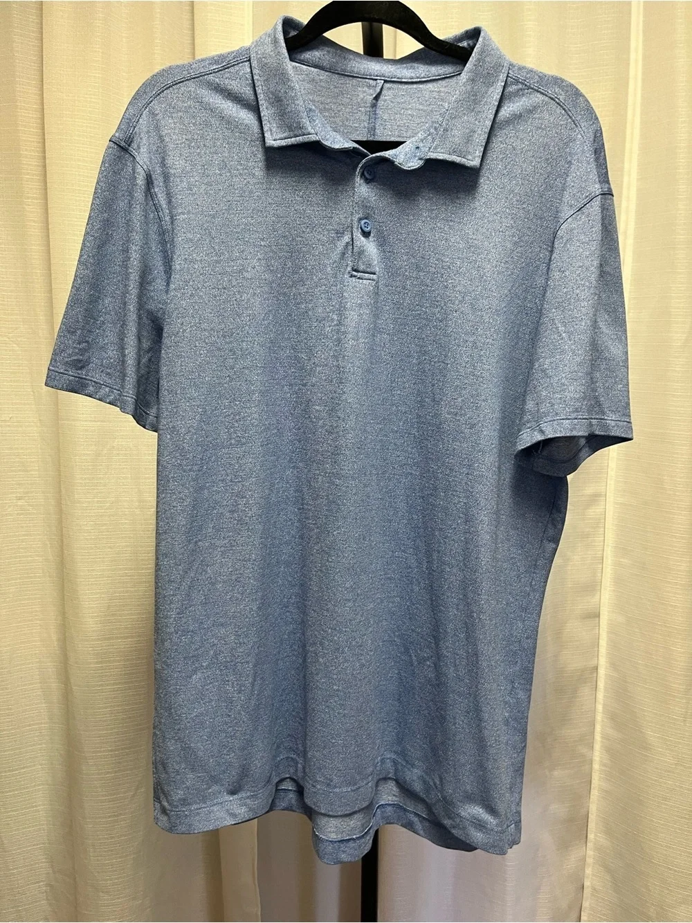 Lululemon Soft Jersey Short-Sleeve Polo Shirt in blue | size large - Picture 3 of 7